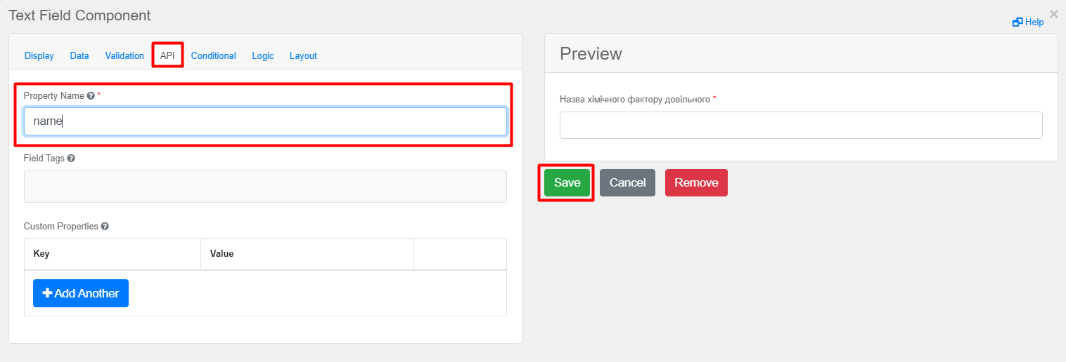 admin portal form modelling step 9