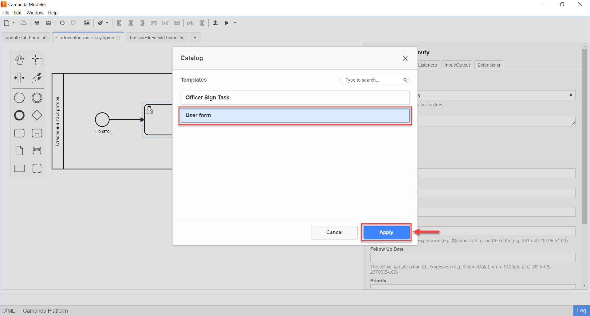 task 3 3 bp user form