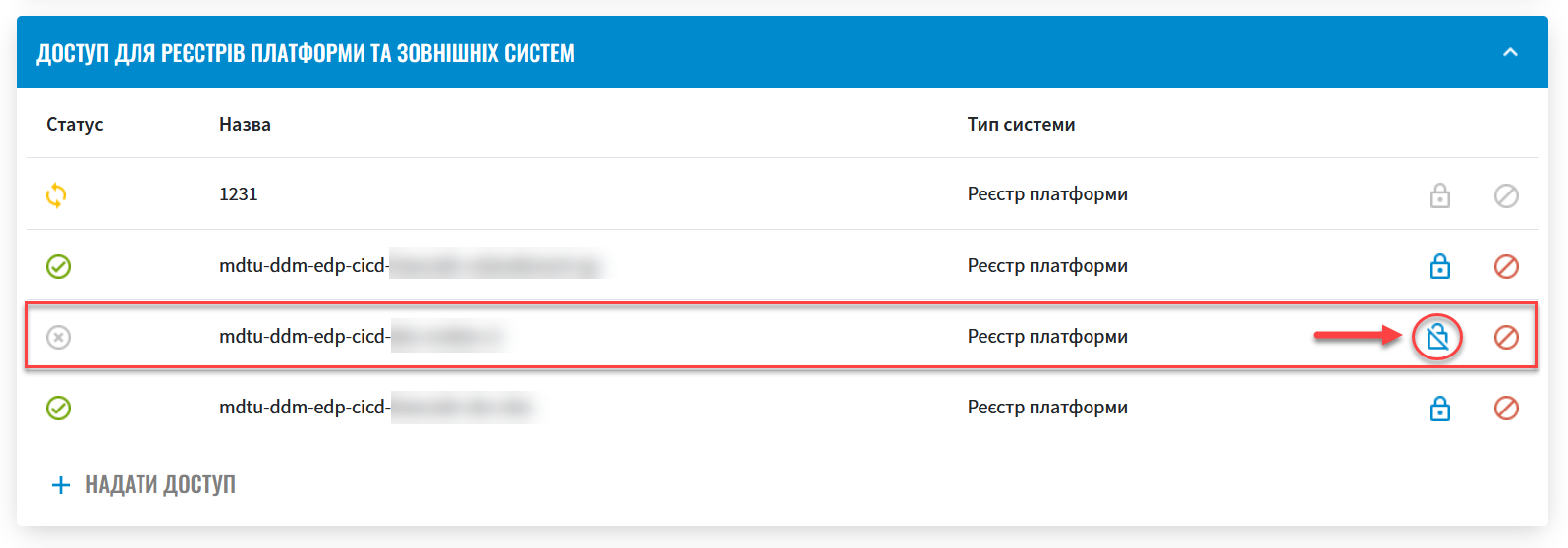 cp registry grant access 10