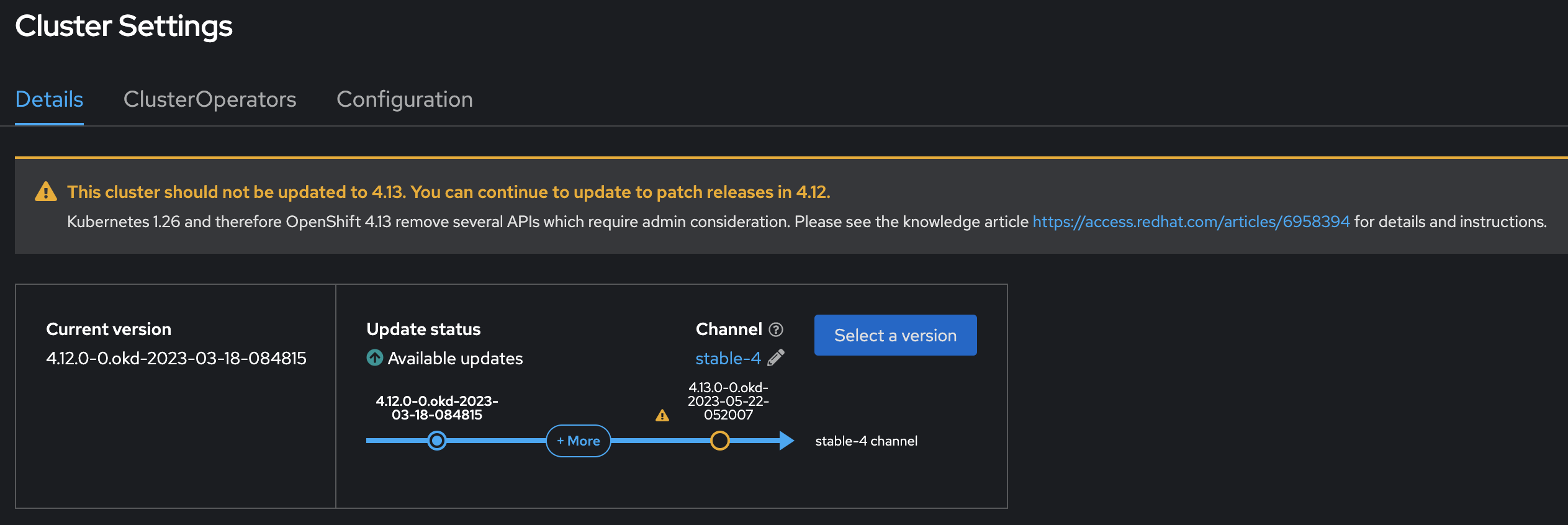 update okd 1