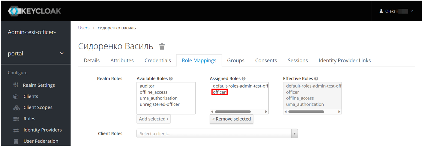 05 keycloak role mapping