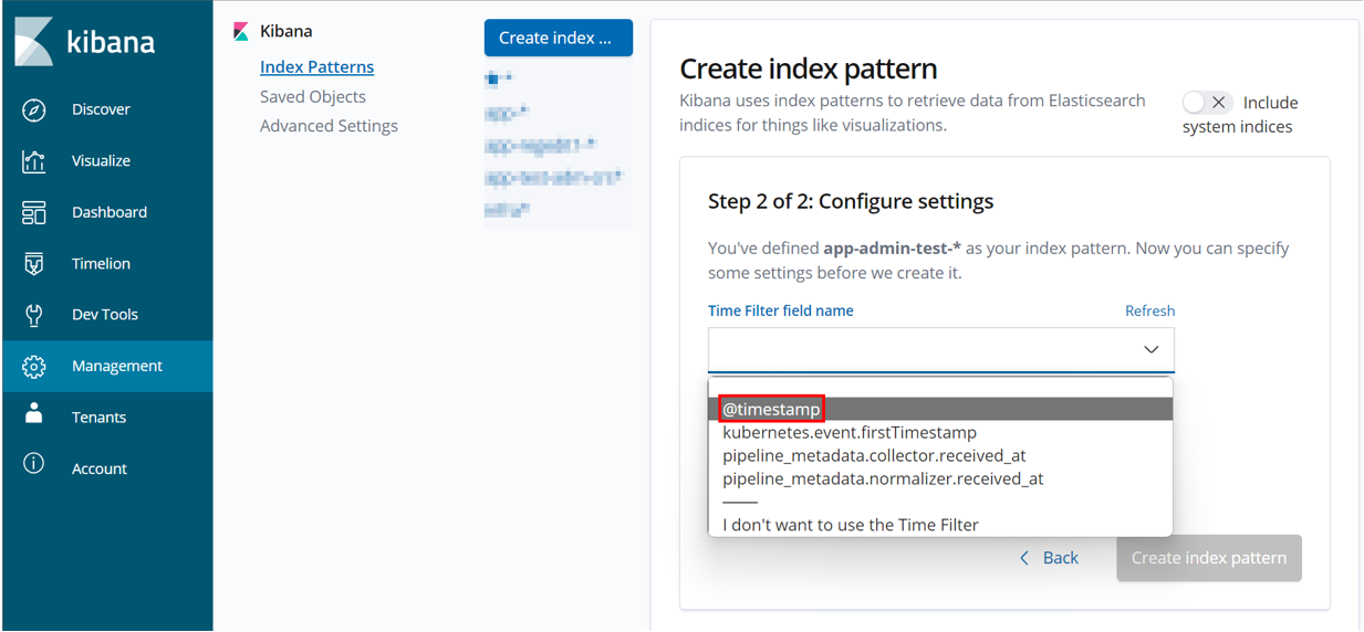 02 index pattern step 2