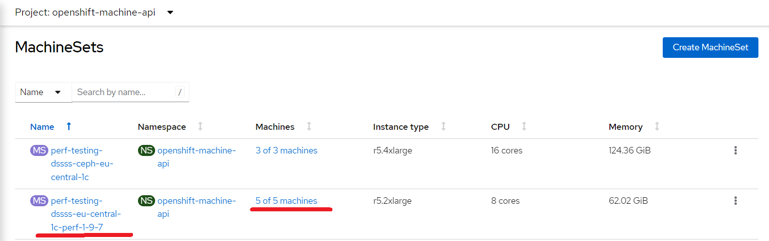 machine set config