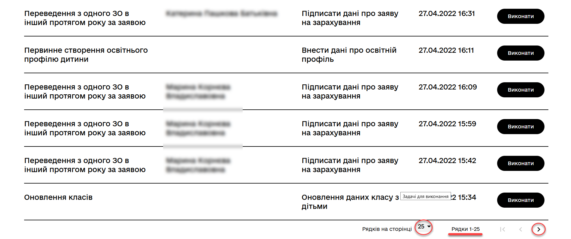 officer task sorting pagination 5