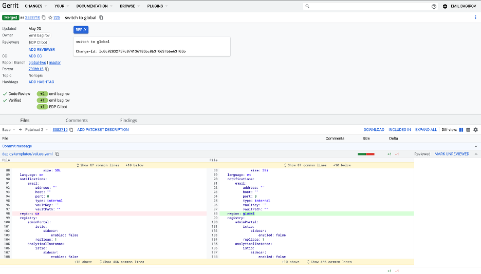 2.3.2 values yaml registry